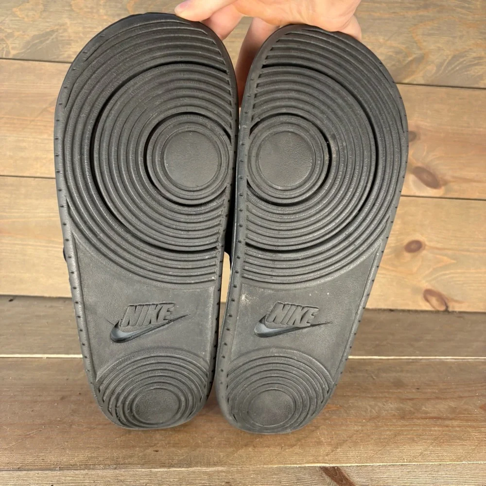 nike offcourt mens size 13 shoes black NFL patriots comfort slide sandals